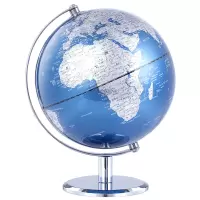 2161地球仪20cm高清地图学生中号教学金属地球仪摆件