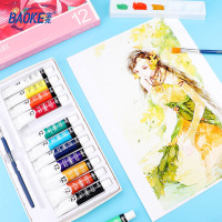宝克(baoke) WP802#12色 水粉画颜料画画美术专用 水粉画学生儿童入门级绘画套装 12支/套 单套价格