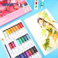 宝克(baoke) WP802#24色 水粉画颜料画画美术专用 水粉画学生儿童入门级绘画套装 24支/套 单套价格