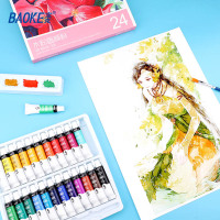 宝克(baoke) WP804#24色 水粉画颜料画画美术专用 水粉画学生儿童入门级绘画套装 24支/套 单套价格