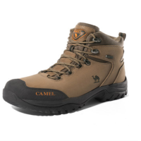骆驼 A842026445 户外登山鞋男防水防滑耐磨头层牛皮女透气高帮靴运动徒步鞋子
