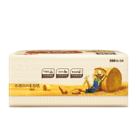 清风不漂白200抽软抽*15包 原色 木色 整箱无尘无屑食品级 本色卫生面纸巾