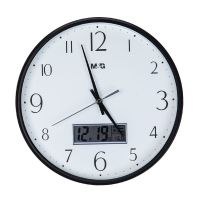 晨光 经典LCD显示圆形挂钟13英寸黑ARCN8253