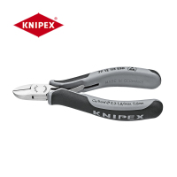 凯尼派克(KNIPEX)77 12 115 ESD 防静电电子斜口钳 双色双材料手柄 圆头 带偏刃和线夹 剪切类工具 钢