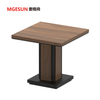 麦格尚 接待洽谈桌 奶茶店桌椅黑白色休闲小方桌 餐桌咖啡桌1000*1000*760mm