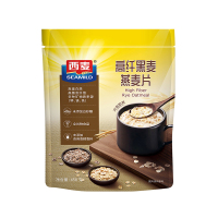 西麦 燕麦片 营养早餐食品 牛奶好搭档 即食 高纤黑麦燕麦片450g
