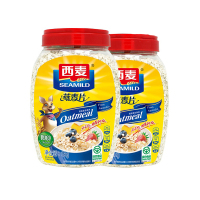 中老年人麦片桶装 西麦燕麦片1kg*2桶装早餐即食冲饮麦片