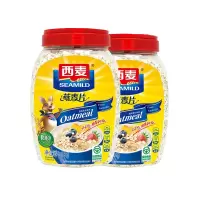 中老年人麦片桶装 西麦燕麦片1kg*2桶装早餐即食冲饮麦片