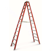 金锚  LFD360GFA 玻璃钢绝缘双侧梯150kg 高度3424mm 黄色(包装数量 1件)