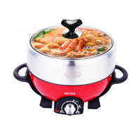 新加坡爱家乐(AKIRA)电火锅家用迷你分体式火锅304加厚不锈钢家用多功能电热锅3升A50无蒸笼