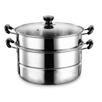德世朗 两层多用蒸锅 不锈钢蒸蒸日上汤锅DFS-Z018B