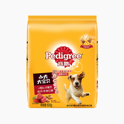 宝路小型犬专用全价成犬干粮牛肉口味500g