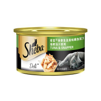 SHEBA希宝 猫粮罐头吞拿鱼及美味鲷鱼85g 泰国进口大块鱼肉宠物罐头猫湿粮宠物零食