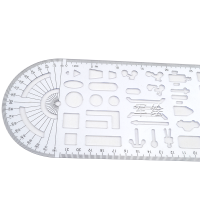 蝴蝶交通模板尺授权交通用尺事故工具绘图模板尺多功能绘图尺