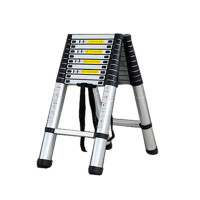 伸缩式等边人字梯工程铝合金伸缩梯家用爬梯折叠梯室内装修便携梯(JT)