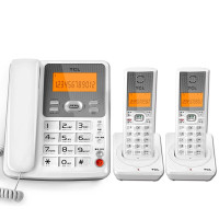 港大专属 无绳子母电话机 数字子母机 办公无线座机 雅致白 D61一拖二