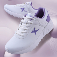 女式冬季跑步鞋 皮面防水休闲跑步鞋子旅游小白鞋