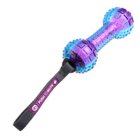 GiGwi贵为狗狗玩具TPR橡胶拉伸发声玩具磨牙耐咬宠物互动玩具-拉伸哑铃(蓝/紫)