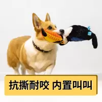GiGwi贵为狗狗玩具丛林鸟仿真毛绒橡胶玩具耐咬磨牙宠物玩具发声-丛林巨嘴鸟-蓝