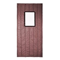 Zs-门帘 棉门帘 冬季棉门帘冬季保暖防风挡风隔断帘加厚家用防寒单门对开 深灰色