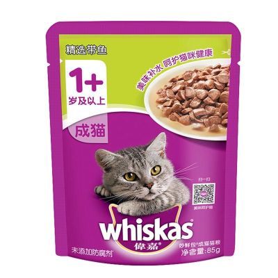 伟嘉妙鲜包成猫带鱼味85g/袋