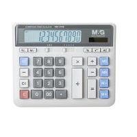晨光(M&G) ADG98198 文具电脑按键计算器 太阳能双电源桌面计算机(财务可用) 12位大屏幕计算机 单个装