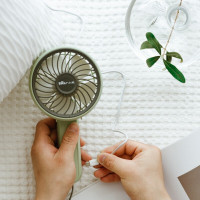 小熊(Bear)电风扇手持风扇小风扇usb便携式可充寝室宿舍风扇静音迷你便携式 DFS-A03M1持久续航旋钮折叠单个价