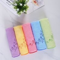 洁丽雅 6504竹桨纤维毛巾 吸水洗脸干发美容竹炭面巾毛巾 粉色