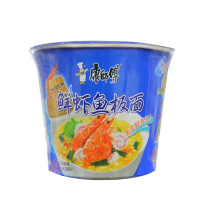 康师傅 鲜虾鱼板面 12桶/箱