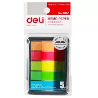 得力(deli) 9060 荧光膜指示标签贴 44*12mm 20包装