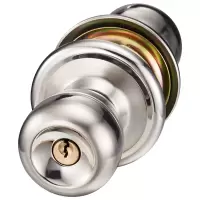 飞球( Fly.Globe) 球形锁室内卧室门锁不锈钢球锁 银色 锁舌60mm FQ-5731PS/S双线