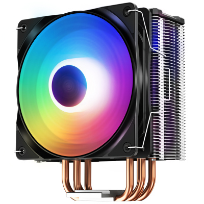 九州风神(DEEPCOOL) 玄冰400 CPU散热器(多平台/支持AM4/4热管/智能温控/幻彩/12CM风扇/附带硅