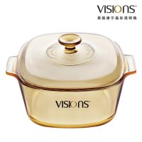 康宁(VISIONS) 晶彩透明锅225*225*185mm (淡黄色) VS-1.5