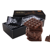WQMD诺梵无糖纯黑巧克力65%可可原浆微苦110g/盒