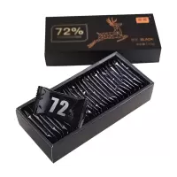 WQMD诺梵无糖纯黑巧克力72%可可原浆偏苦110g*2盒