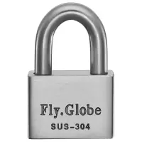 飞球(Fly.Globe)304不锈钢挂锁防盗大门锁仓库房门锁 防水防撬 40MM
