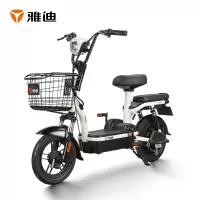 雅迪电动车小金果48V12ah锂电电瓶车踏板代步电动自行车 小金果新塔夫绸白