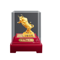 企业专享 绒沙金金牛摆件(秀气款) 起订量40