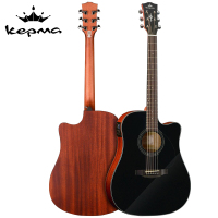 v卡马(KEPMA)EDCEBKM全新款电箱吉他初学者木吉他D捅型 入门吉它jita哑光黑色41英寸