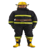 3C认证消防服14款17款消防战斗服新式消防服套装 L 黑色