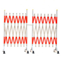 宽迈 扁片状玻璃钢伸缩围栏 警示围栏 可移动施工绝缘围栏 WL-0203 1.2*2.5米