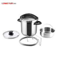 凌丰(LINKFAIR)经典按钮式压力锅 5.5L（砂光色）LFPC-JD5504