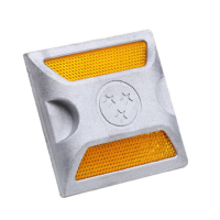 靖航 双面反光道钉 铸铝 白黄色