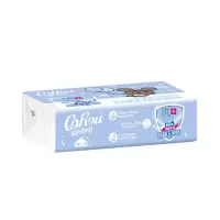 可心柔抑菌保湿乳霜纸干湿两用柔纸巾110抽4包宝宝用餐巾纸面巾纸V9165-4