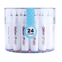 宝克(BAOKE)D287A 微孔彩色笔水彩笔 彩色记号笔绘画笔24色 24色 单位:盒