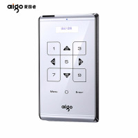 爱国者(aigo) USB3.0 移动硬盘 M21触控式 自动休眠上锁 数字加密移动硬盘 银色 2TB 单位:个