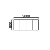 定制板式文件柜 规格2000*400*800 白枫木色