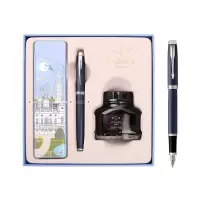 派克(PARKER) 大都会墨水礼盒 伦敦 派克IM蓝色白夹墨水笔一支+派克黑色墨水(57ml)一瓶 单套价格