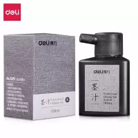 得力74291墨汁办公用品 黑色 5瓶/装