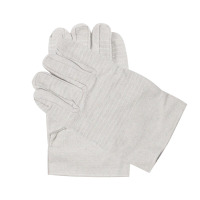 谐晟 帆布手套劳保手套耐磨电焊防护厂家双层24线6线单层 定制 全衬24线白甲帆布手套双层满衬